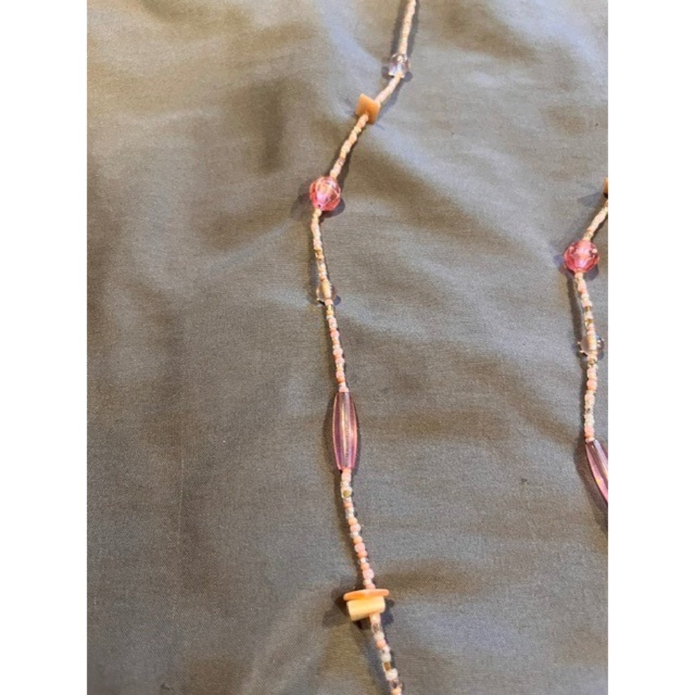 Pink Beaded Eyeglass Chain Sunglasses Lanyard Holder Handmade Boho Accessory - Picture 2 of 3